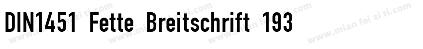 DIN1451 Fette Breitschrift 1936字体转换